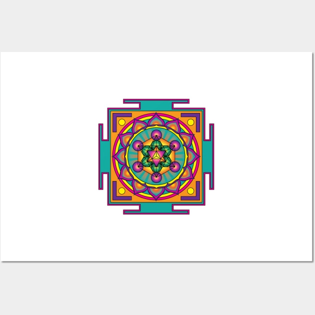 Metatron's Cube Mandala Wall Art by GalacticMantra